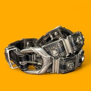 Vintage Sand Castle USA Belt - Stars - Leather